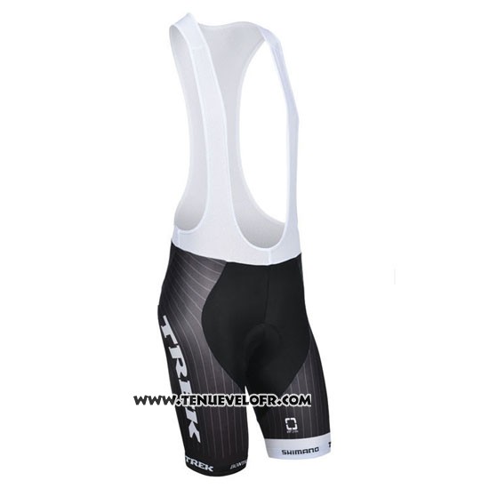 2014 Maillot Ciclismo Trek Factory Racing Noir et Blanc Manches Courtes et Cuissard